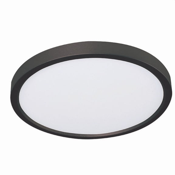 AFX Edge 6" Round LED Flush Mount - 5 CCT Black - 12"