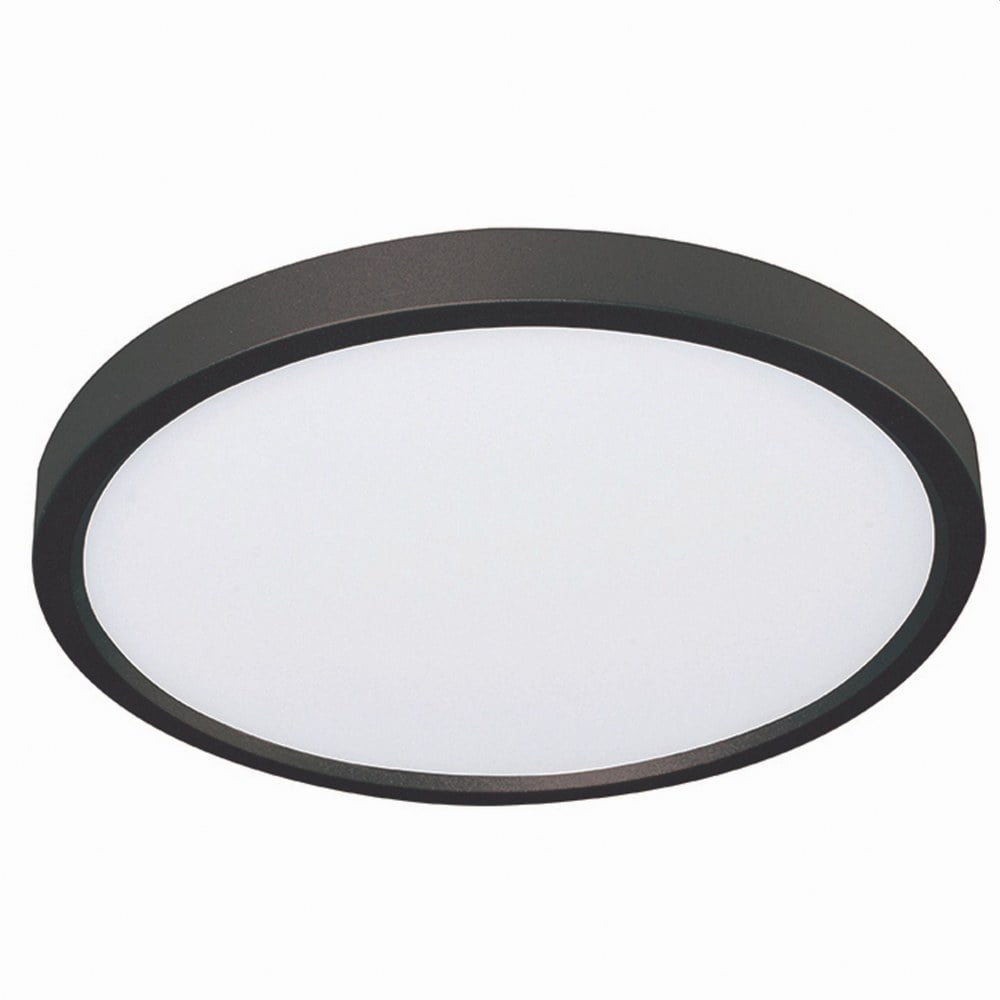 Edge 8" Black LED Round Flush Mount Light