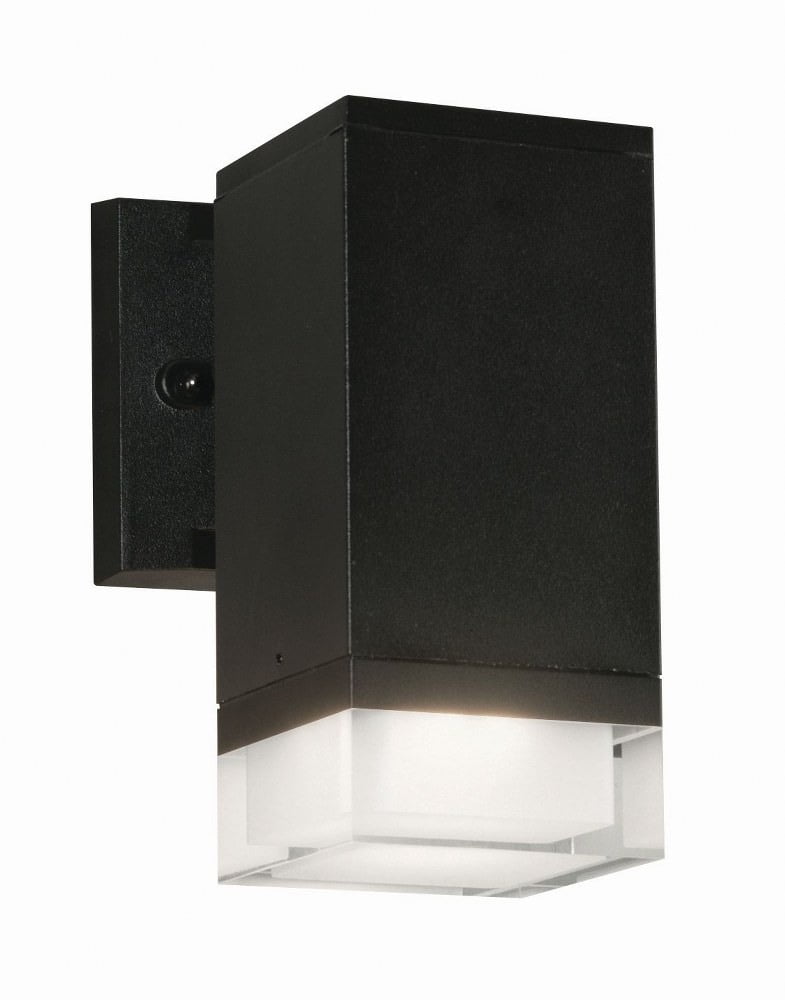 Edmund 8" Black Aluminum LED Outdoor Wall Sconce