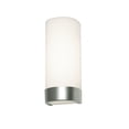 thumbnail image 1 of AFX  Evanston 12-inch Satin Nickel LED Sconce with White Glass, 1 of 3