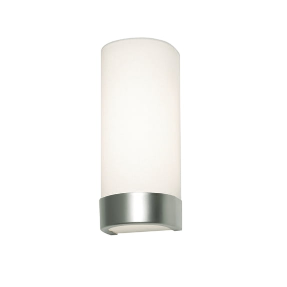 AFX Evanston 12-inch Satin Nickel LED Sconce with White Glass