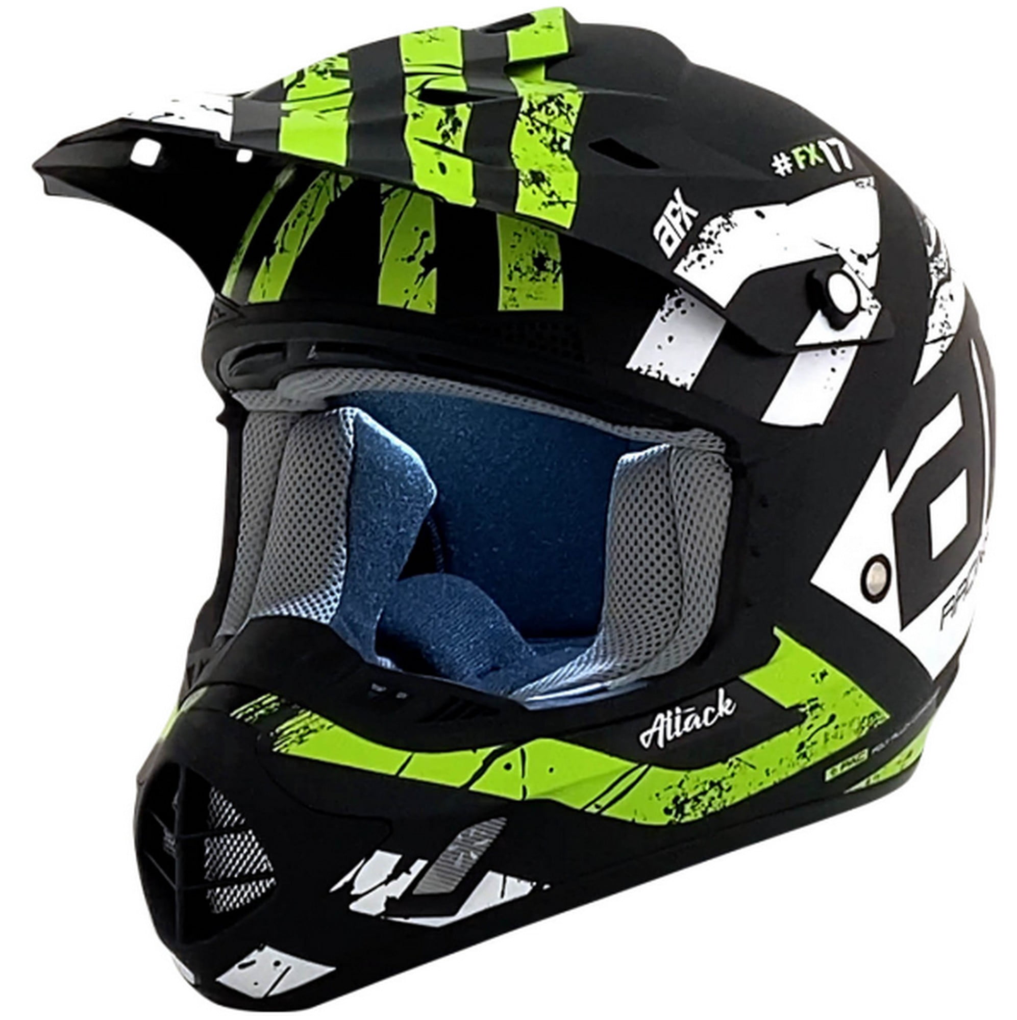 AFX FX 17 Attack MX Offroad Helmet Matte Green MD Walmart