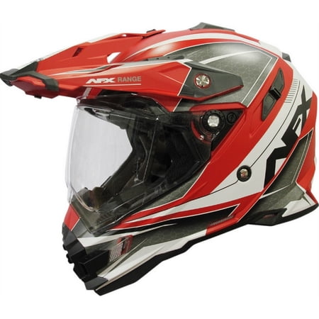 AFX FX-41DS Range Dual Sport Motorcycle Helmet Matte Red LG