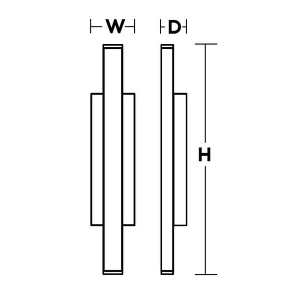 Open Box AFX Gale 18" Outdoor LED Sconce Textured Black Black