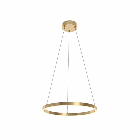 AFX Glo 24" LED Pendant Light - 3000K - 23.75"Dia x 1.42"H Satin Brass Satin Brass