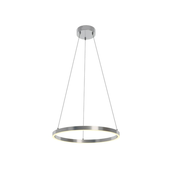 AFX Glo 24" LED Pendant Light - 3000K - 23.75"Dia x 1.42"H Satin Nickel Satin Nickel