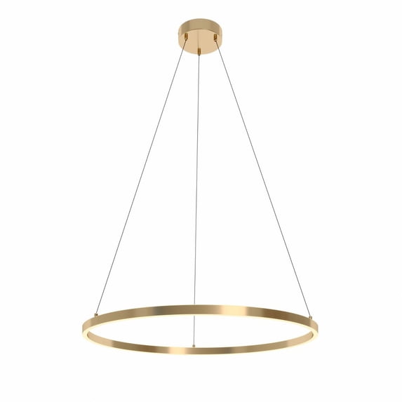 AFX Glo 36" LED Pendant Light - 3000K - 35.57"Dia x 1.42"H Satin Brass Satin Brass