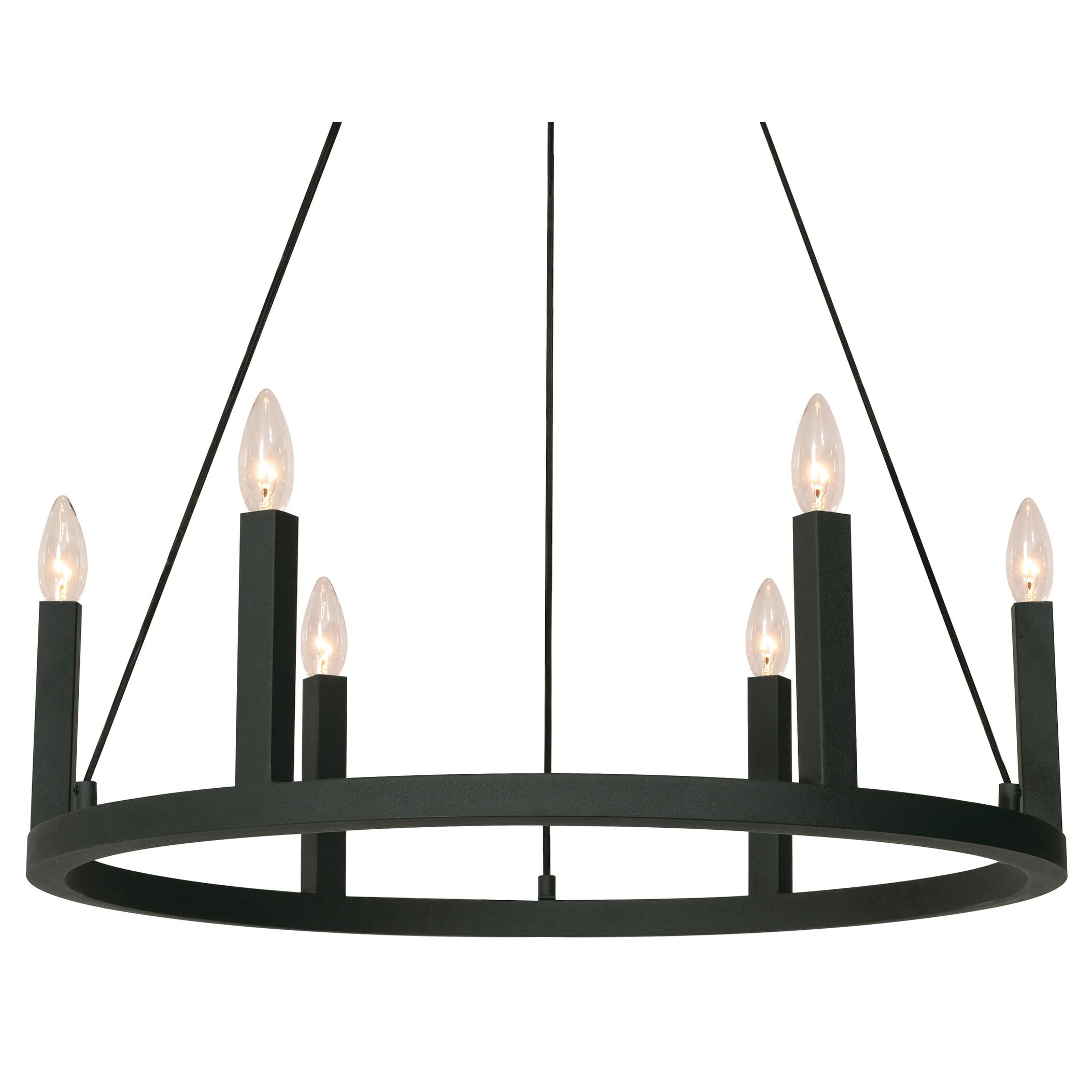 Aged Brass and Black Modern 26" Glass Pendant Light