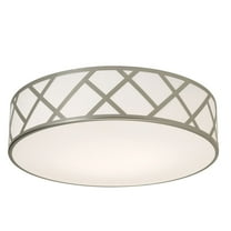 HVNF21MBSN AFX Haven - 3 Light Flush Mount-5.75 Inches Tall and 21 Inches Wide-Satin Nickel Finish