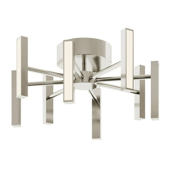 IDRC16LAJUDSN AFX Indra - 336W 7 LED Semi-Flush Mount In Contemporary Style-6.5 Inches Tall and 16 Inches Wide-Satin Nickel Finish
