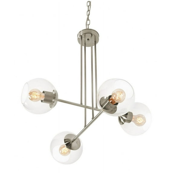 JAMP25MBSN AFX Jamie 4- Light Pendant in Contemporary-Modern-Transitional Style 24.1 Inches Tall and 25.1 Inches Wide-Satin Nickel Finish