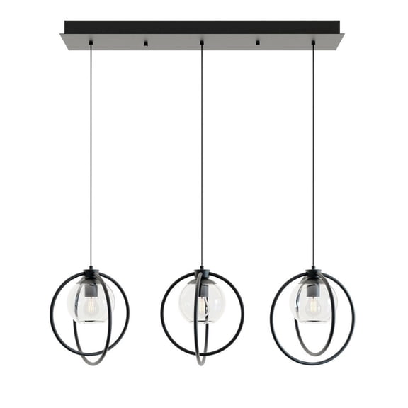 AFX  Jamie Three Mini-Pendant - Medium Base 120V Black