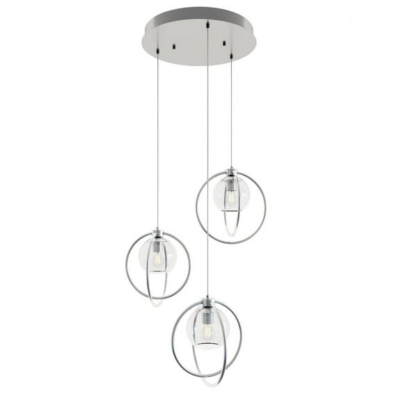 AFX  Jamie Three Mini-Pendant - Medium Base 120V Satin Nickel