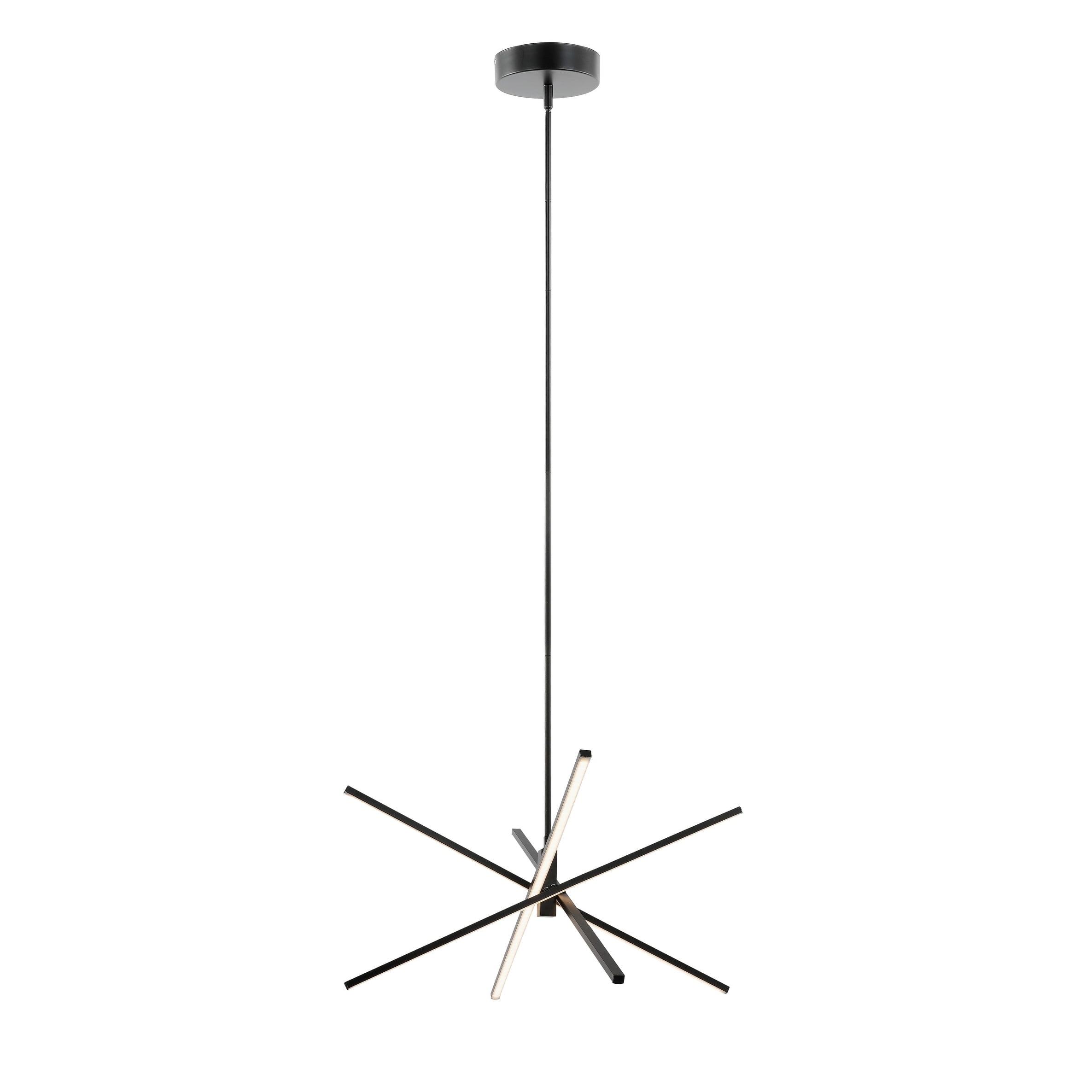 Jaxx Starburst LED Pendant in Chrome and Black Finish