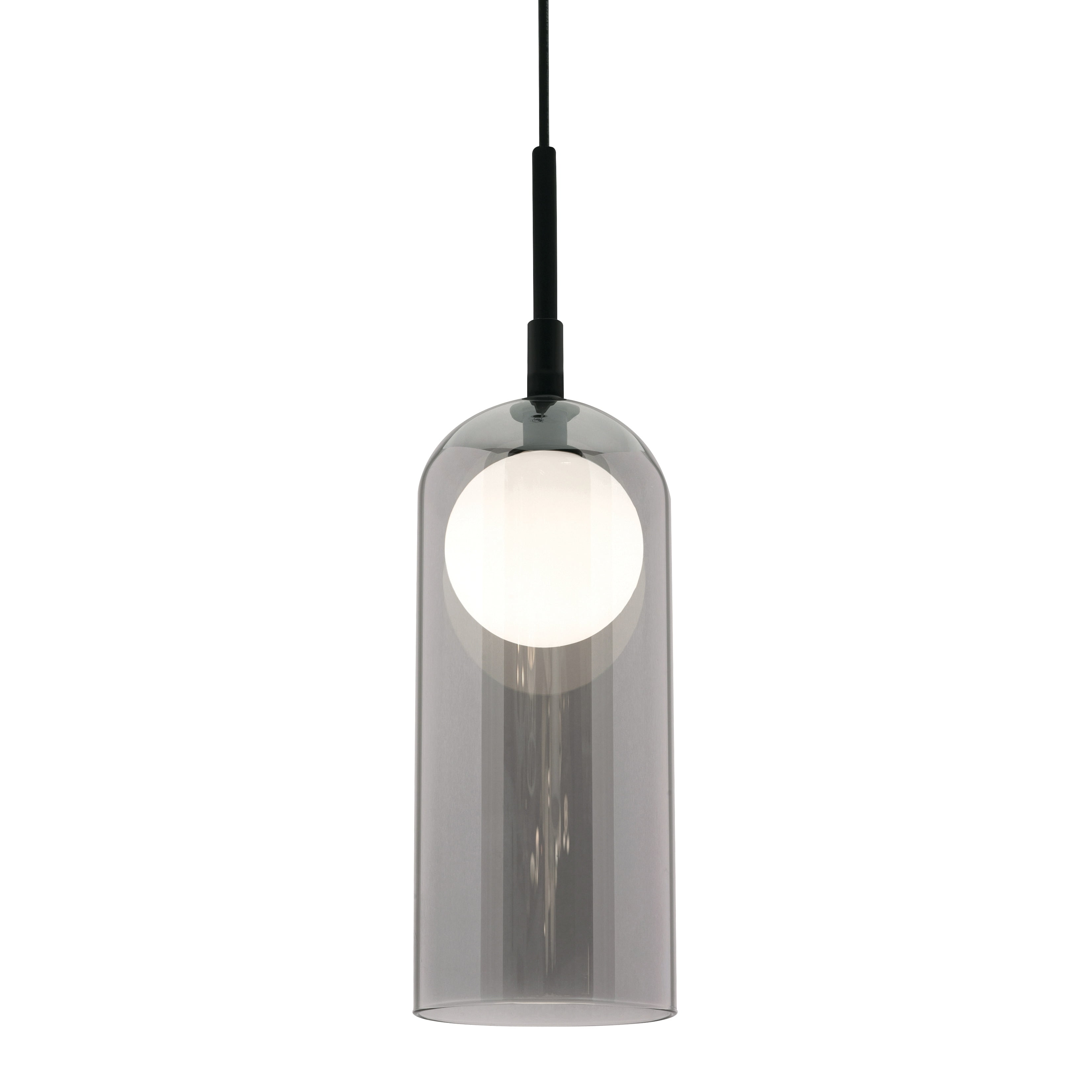 Brushed Nickel Mini Globe LED Pendant Light - Indoor/Outdoor