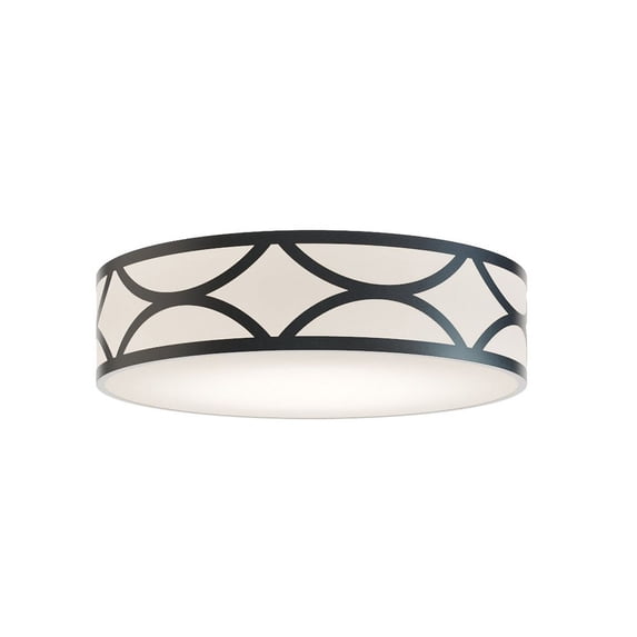 AFX - Lake - 3 Light Flush Mount In Contemporary Style-6 Inches Tall and 24
