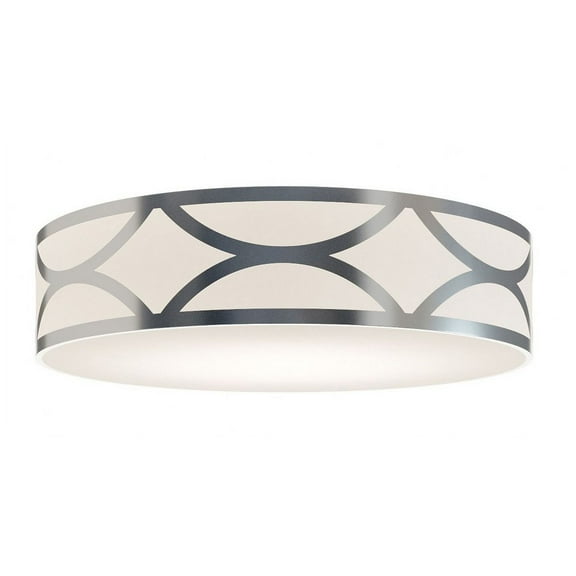 LAKF30LAJUDNP AFX Lake - 60W 1 LED Flush Mount In Contemporary Style-7 Inches Tall and 30 Inches Wide-Painted Nickel Finish