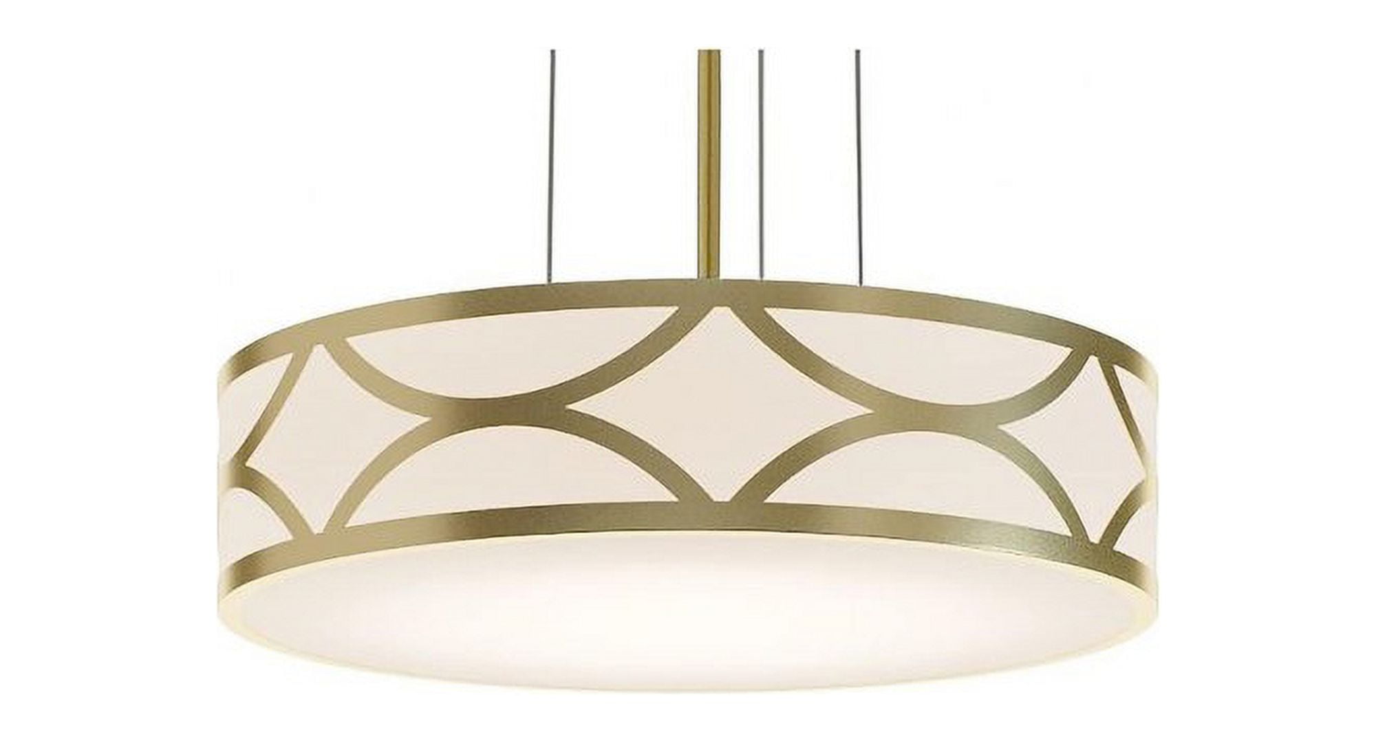 Lake 16" Gold Aluminum LED Drum Pendant Light