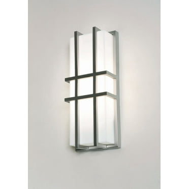 AFX  Lambert 14-inch Satin Nickel LED Sconce with White Acylic