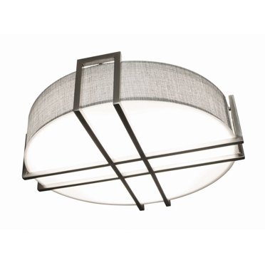 Maxim Essentials 588X Flush Mount Ceiling Light - 9 Inch, Black With White Glass, 2 Lights, Dimmable