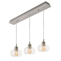 AFX  Laney 3 Light Linear Pendant - Medium Base 120V Satin Nickel