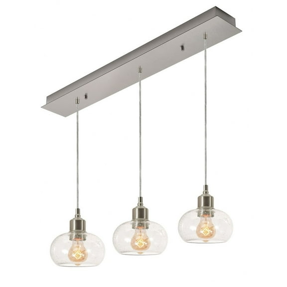 AFX  Laney 3 Light Linear Pendant - Medium Base 120V Satin Nickel