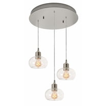 AFX  Laney 3 Light Round Pendant - Medium Base 120V Satin Nickel