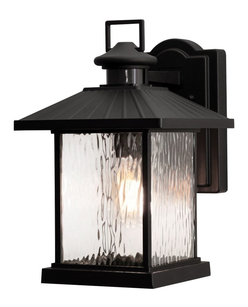 Lennon 7" Black LED Outdoor Wall Sconce, Dimmable and Direct Wired