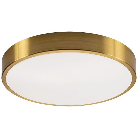 AFX Lighting Octavia 12" Wide Modern Round Brass LED Ceiling Light