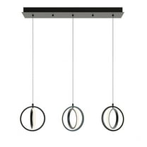 AFX  Lock 3 Light Linear Pendant - Medium Base 120V Black