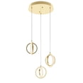 thumbnail image 1 of AFX  Lock 3 Light Round Pendant - Medium Base 120V Satin Brass, 1 of 2