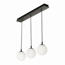 LRTP07MBBKLNR3 AFX Loretto - 3 Light Triple Pendant In Modern Style-7 Inches Tall and 7 Inches Wide-Black Finish