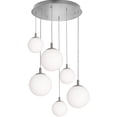 thumbnail image 1 of LRTP99MBSNRND6 AFX Loretto - 6 Light Hexuple Pendant In Modern Style-11.88 Inches Tall and 27.25 Inches Wide-Satin Nickel Finish, 1 of 4