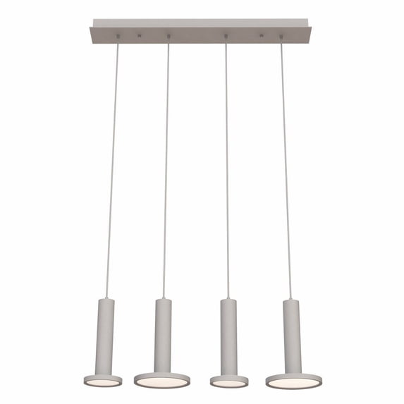 LNAP99L30D1WHLNR4 AFX Luna - 216W 4 LED Quadruple Pendant In Modern Style-12.38 Inches Tall and 7.88 Inches Wide-White Finish