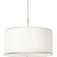thumbnail image 1 of AFX Mae Satin Nickel Pendant with White Linen, 1 of 2