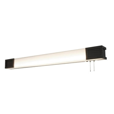 AFX Marquette 38-inch ADA Walnut LED Wall Sconce, White Acrylic Shade