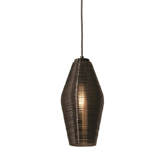 AFX - Mila - One Light Pendant-Satin Nickel Finish    -Traditional Installation