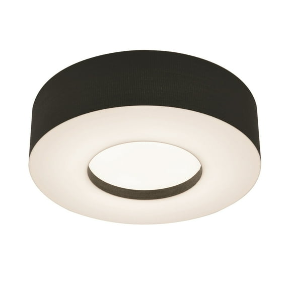 AFX Montclair 12-inch Black LED Flush Mount, Black Shade