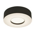 thumbnail image 1 of AFX Montclair 15-inch Black LED Flush Mount, Black Shade, 1 of 5