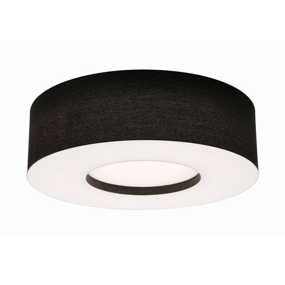 MCF2432L5AJUD-BK AFX Montclair - Drum Flush Mount In Modern Style-7.5 Inches Tall and 24 Inches Wide-Black Finish-LED Lamping Type