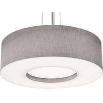 MCP3044L5AJUDSN-GY AFX Montclair - Drum Pendant In Modern Style-9 Inches Tall and 30 Inches Wide-Satin Nickel/Grey Finish-Grey Shade Color-LED Lamping