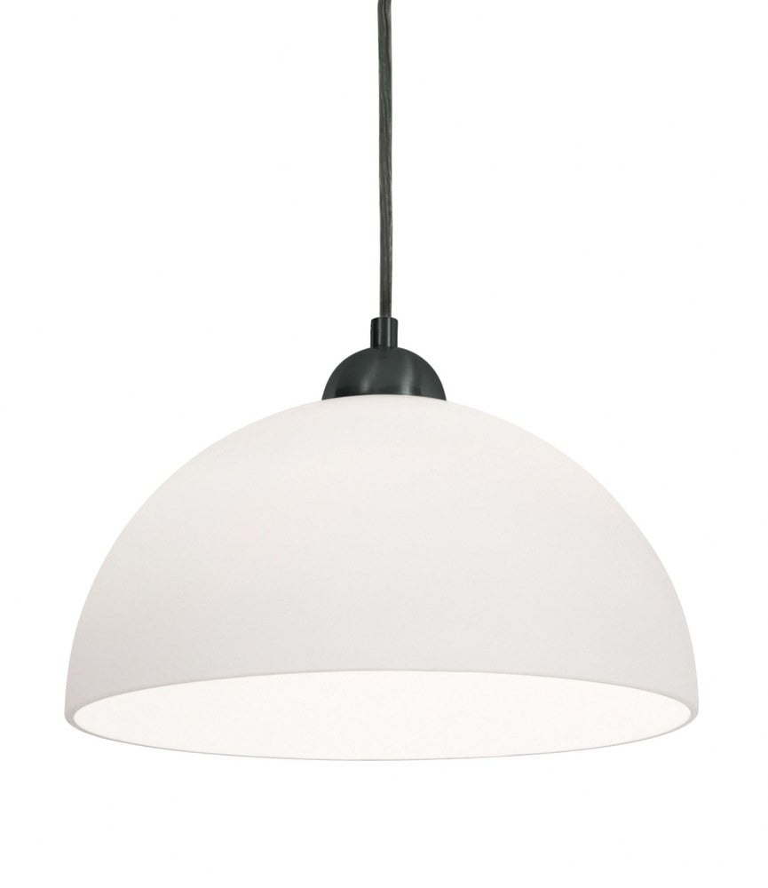 Otis 12" Black Glass Bowl Pendant Light