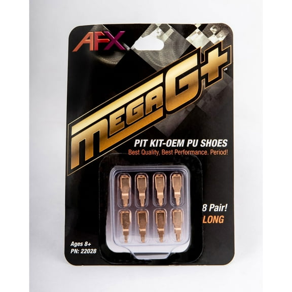 AFX Parts Mega G+ 22028 Pit Kit Long Pickup Shoes (8 Pair) for Long Wheelbase Chassis