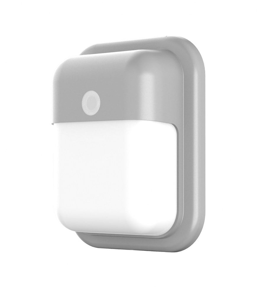 Patton Textured Grey Polycarbonate LED Outdoor Wall Sconce
