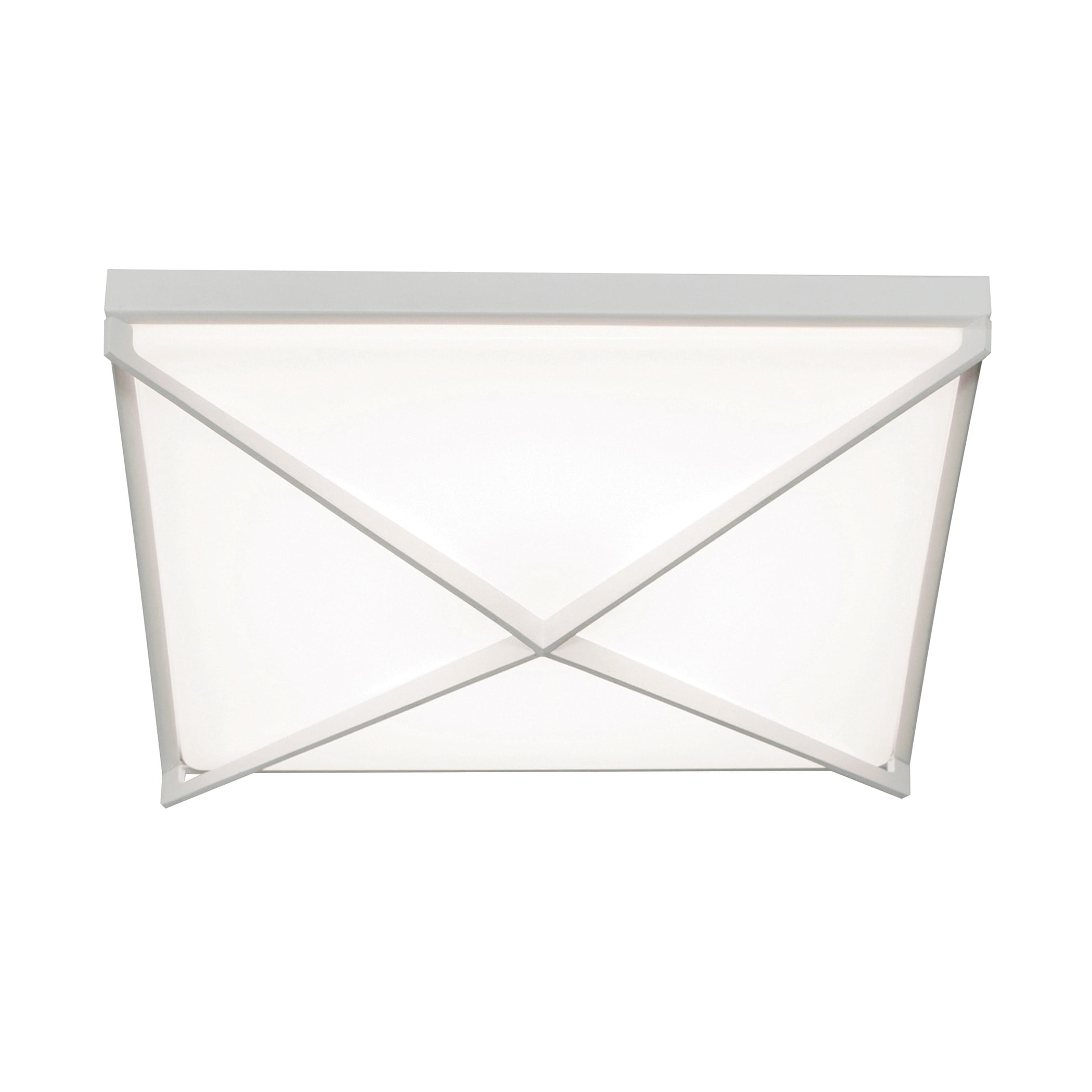 White Glass 12-Inch LED Flush Mount Ceiling Light
