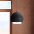 thumbnail image 1 of AFX Roxy 7 3/4" Wide Black Metal Dome Mini Pendant Light, 1 of 3