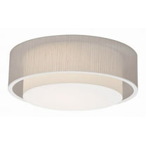 AFX Sanibel 23-inch White LED Flush Mount, Jute Shade