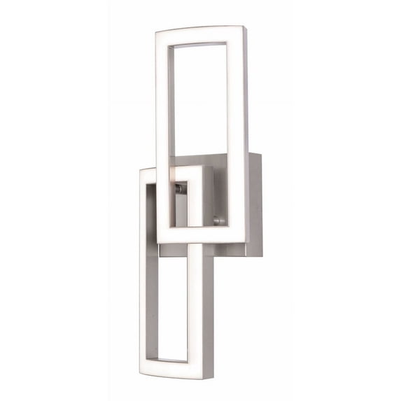 SIAS0717LAJUDNP AFX Sia - 25W 2 LED Wall Sconce In Contemporary Style-16.75 Inches Tall and 6.75 Inches Wide-Painted Nickel Finish