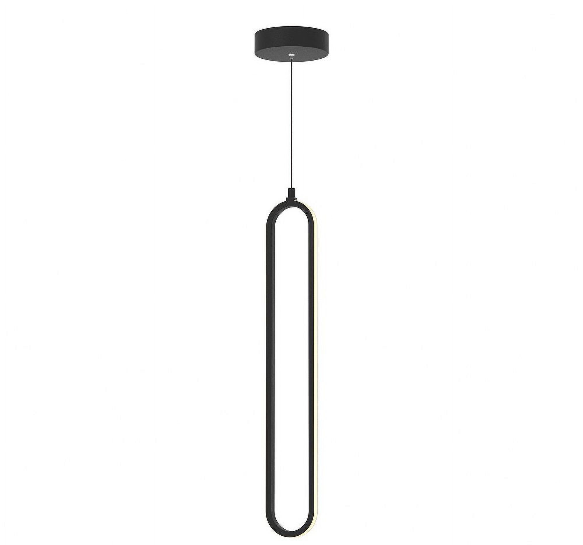 Artika Swirl Ribbon Integrated LED Pendant Light Black