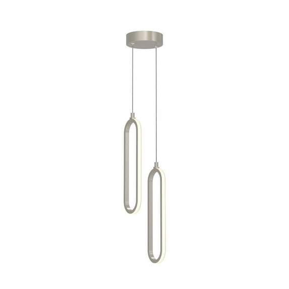 AFX Sienna 12'' 2-Light LED Pendant Painted Nickel